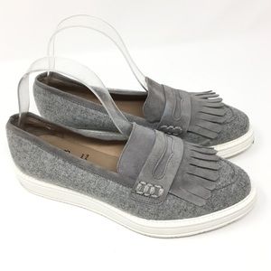 Anthropologie KMB Kipper Slip On Shoes Gray 37